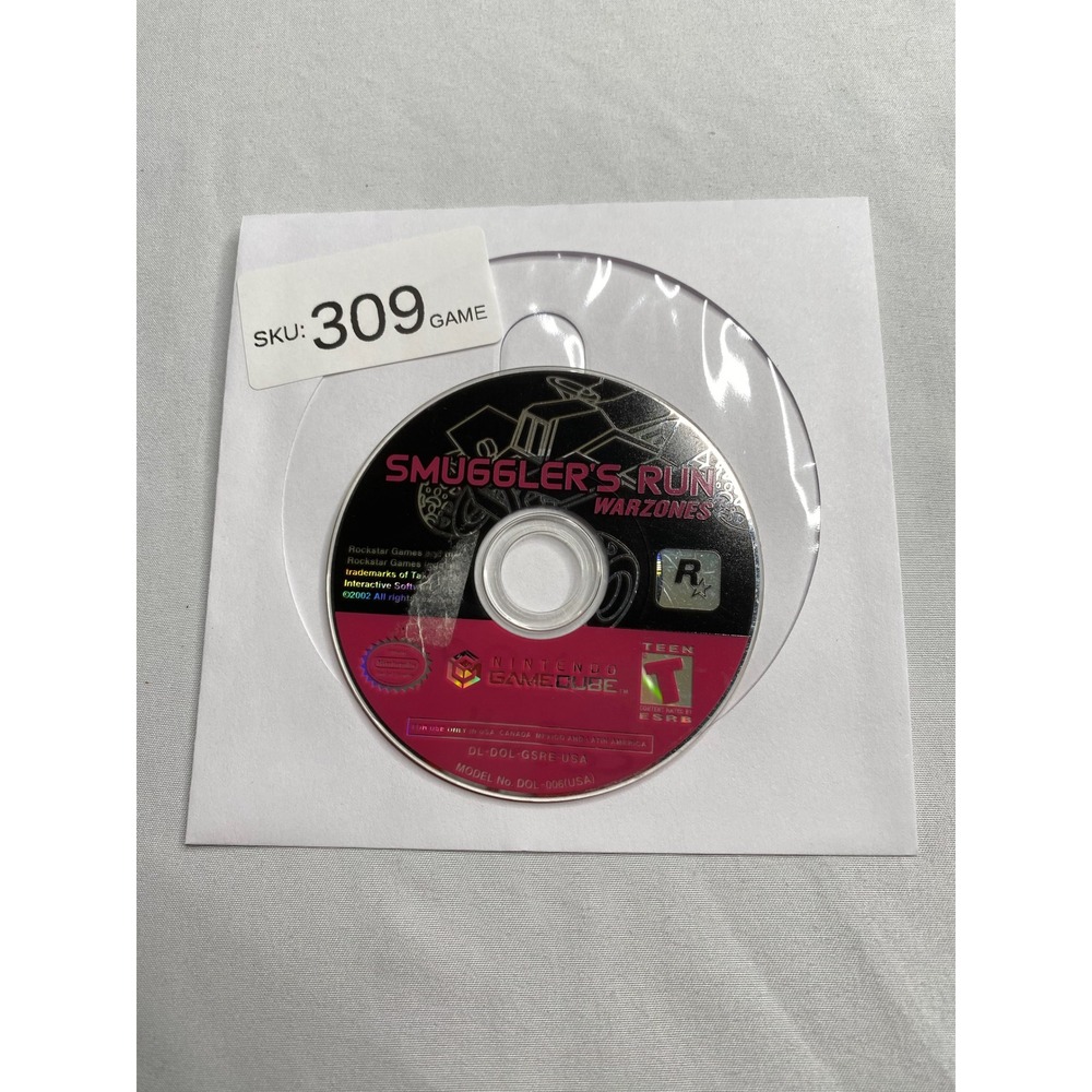 Smugglers Run Warzones Nintendo GameCube GC Disc Only